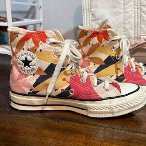 Tropical flower Converse, size 5, limited edition